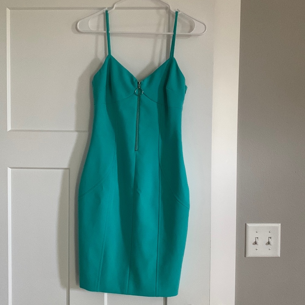 Turquoise/Teal LIKELY dress.